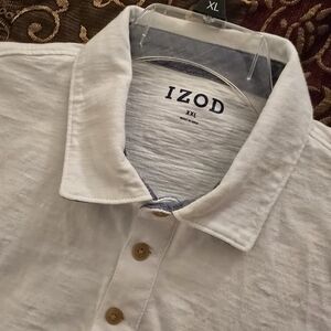 IZOD Men's Sporty Golf SS White Polo Shirt XXL